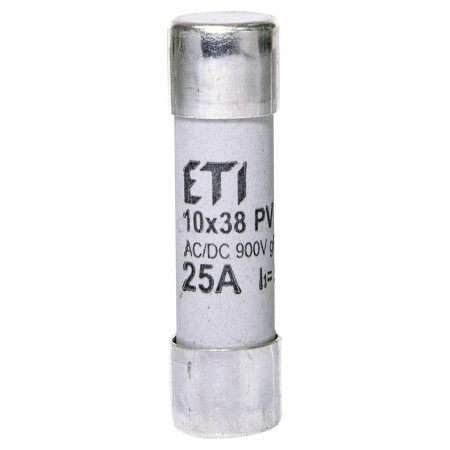 Плавка вставка циліндрична CH 10×38 gR 25A 900В (50кА AC), ETI (2625035) фото