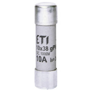 Плавкая вставка цилиндрическая CH 10×38 gPV 10A 1000В (30кА), ETI мини-фото