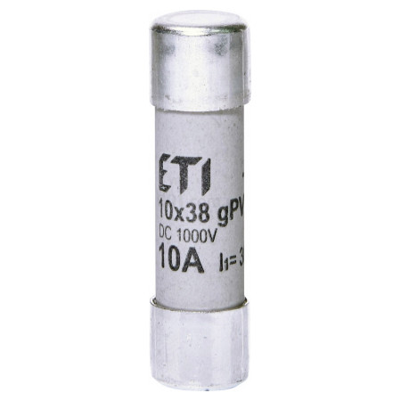 Плавкая вставка цилиндрическая CH 10×38 gPV 10A 1000В (30кА), ETI (2625075) фото