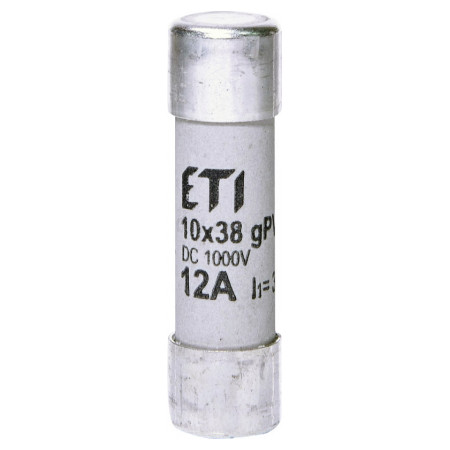 Плавкая вставка цилиндрическая CH 10×38 gPV 12A 1000В (30кА), ETI (2625077) фото
