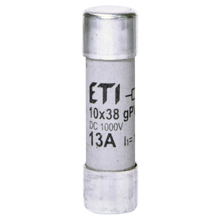 Плавкая вставка цилиндрическая CH 10×38 gPV 13A 1000В (10кА), ETI (2625137) фото
