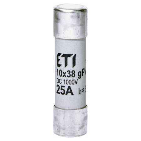 Плавкая вставка цилиндрическая CH 10×38 gPV 25A 1000В (30кА), ETI (2625139) фото