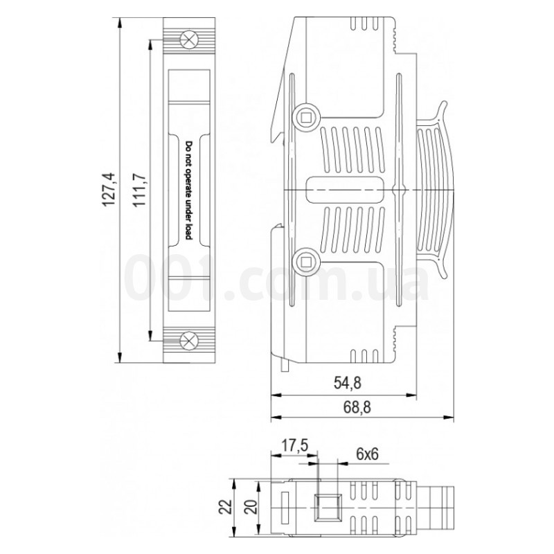 Держатель плавкой вставки (разъединитель) EFH 10/14×85 1P 32A 1500В DC ...