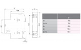 Тримач плавкої вставки (роз'єднувач) PCF 10 1P 690В, ETI зображення 2 (габаритні розміри)