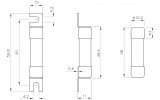 Плавкая вставка цилиндрическая CH 10×38 gR 10A 900В (50кА AC), ETI изображение 2 (габаритные размеры)