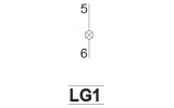 Индикатор модульный на DIN-рейку LG1 "RED" красная, ETI изображение 3 (схема)