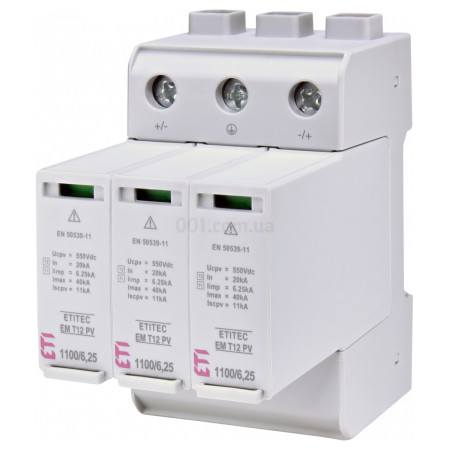 Ограничитель перенапряжения ETITEC EM T12 PV 1100/6,25 Y (для PV