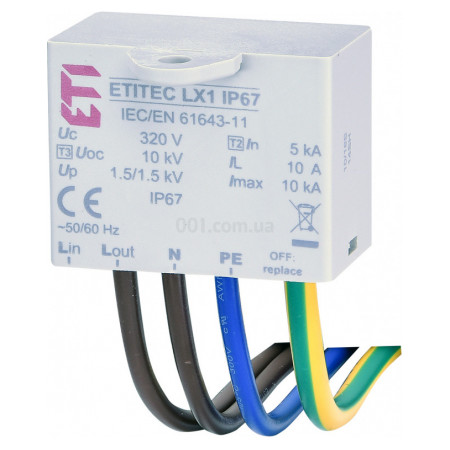 Обмежувач перенапруги ETITEC LX1 IP67, ETI (2442983) фото