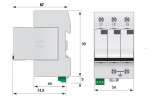 Обмежувач перенапруги ETITEC V T12 280/12,5 (3+0), ETI зображення 2 (габаритні розміри)