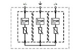 Обмежувач перенапруги ETITEC EM T2 PV 1100/20 Y (для PV систем), ETI зображення 3 (схема)