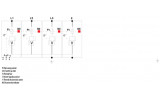 Обмежувач перенапруги ETITEC V T2 255/20 (4+0), ETI зображення 3 (схема)
