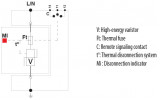 Обмежувач перенапруги ETITEC V T2 255/20 (1+0) RC, ETI зображення 3 (схема)