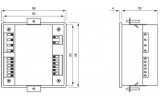 Регулятор реактивной мощности PFC 6 RS 6 ступеней 97×97, ETI изображение 2 (габаритные размеры)