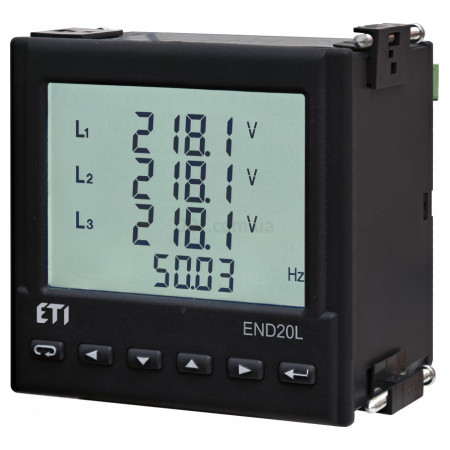 Аналізатор параметрів мережі END20L-RS 96×96мм 85-253В/AC 90-300В/DC RS-485, ETI (4656950) фото