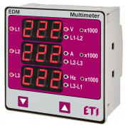 Мультиметр EDM цифровой 96×96мм 40-300В AC/DC, ETI мини-фото