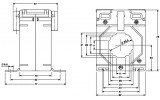 Трансформатор тока CTR-30 200/5 5ВА класс точности 0,5, ETI изображение 2 (габаритные размеры)
