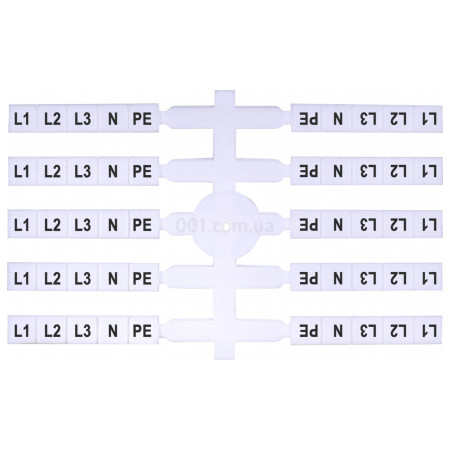 Табличка маркировочная (200 шт.) EO3 L1,L2,L3,N,PE, ETI (3901816) фото