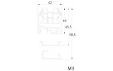 Клемма винтовая двухуровневая VS 4 NA 4 мм² бежевая, ETI изображение 2 (габаритные размеры)