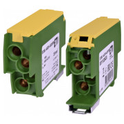 Блок распределительный EDBJ-4x25-4x25PE 100A вхід 4×25 / выход 4×25 мм² желто-зеленый, ETI мини-фото