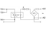 Реле интерфейсное SSR1-024 ACDC (тиристорное, 1NO, 1.2A AC1, 400V AC), ETI изображение 3 (схема)