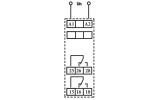 Реле контроля напряжения HRN-35 1-фазное 2×16А 48-276В AC, ETI изображение 3 (схема)