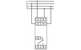 Реле контроля напряжения и последовательности фаз HRN-54N 3-фазное с нейтралью 8А 3×400/230В AC, ETI изображение 3 (схема)