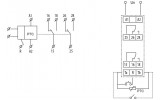 Реле контролю температури з таймером цифрове багатофункціональне TER-9 24В AC/DC 2×16A, ETI зображення 3 (схема)