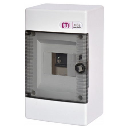 Щит зовнішній розподільний ECT 4 PT (4 модулі, прозорі дверцята), ETI (1100140) фото