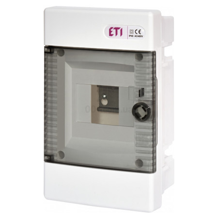 Щит внутрішній розподільний ECM 4 PT (4 модулі, прозорі дверцята), ETI (1100142) фото