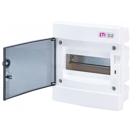 Щит внутрішній розподільний ECМ 8 PT (8 модулів, прозорі дверцята), ETI (1101010) фото