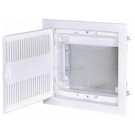 Щит металопластиковий ECG14 MEDIA-I (перфорована панель, перфоровані металеві білі дверцята), ETI (1101156) фото