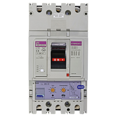 Автоматичний вимикач EB2 400/3E 3P 250A 50кА, ETI (4671111) фото