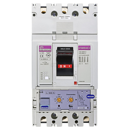 Автоматичний вимикач EB2 630/3LE 3P 630A 36кА, ETI (4671121) фото