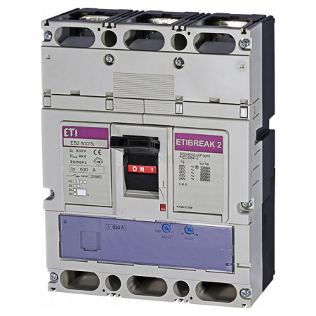 Автоматичний вимикач EB2 800/3L 3P 630A 36кА, ETI (4672150) фото