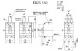 Автоматичний вимикач EB2S 160/3LF 3P 20A 16кА, ETI зображення 2 (габаритні розміри)