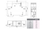 Разъединитель STV D02 63A 3P, ETI изображение 2 (габаритные размеры)