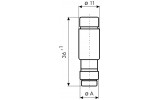 Предохранитель плавкий (вставка) D01UQ2A/400V gR (50кА), ETI изображение 2 (габаритные размеры)