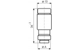 Предохранитель плавкий (вставка) D02UQ35A/400V gR (50кА), ETI изображение 2 (габаритные размеры)
