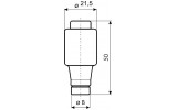 Предохранитель плавкий (вставка) DIIUQ4A/500V gR (50кА), ETI изображение 2 (габаритные размеры)