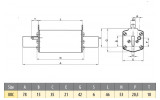 Предохранитель плавкий (вставка) M000UQ2/80A/690V gR (200кА), ETI изображение 2 (габаритные размеры)