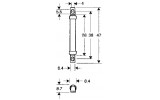 Запобіжник плавкий (вставка) BS8UQ/38/6A/240V aR (100кА), ETI зображення 2 (габаритні розміри)