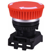 Кнопка-модуль грибок (отключение поворотом) красная/хром EGM-T-RCh, ETI мини-фото