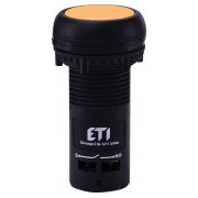 Кнопка моноблочна заглиблена 1НВ жовта ECF-10-Y, ETI міні-фото
