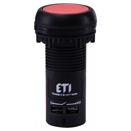 Кнопка моноблочная утопленная 1НО+1НЗ красная ECF-11-R, ETI (4771470) фото