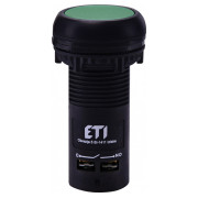 Кнопка моноблочная утопленная 1НО+1НЗ зеленая ECF-11-G, ETI мини-фото