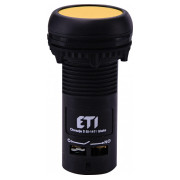 Кнопка моноблочная утопленная 1НО+1НЗ желтая ECF-11-Y, ETI мини-фото