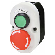 Пост кнопочный 2-модульный "START/STOP" грибок (возврат поворотом) ESE2-V5, ETI мини-фото