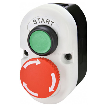 Пост кнопочный 2-модульный "START/STOP" грибок (возврат поворотом) ESE2-V5, ETI (4771443) фото