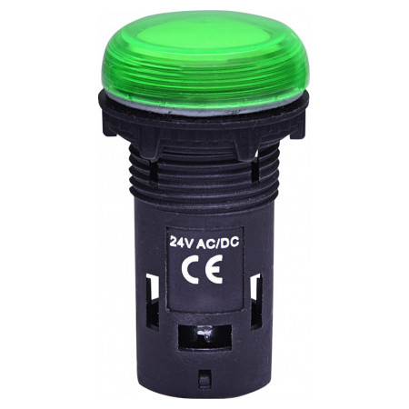 Лампа светосигнальная LED матовая 24V AC/DC зеленая ECLI-024C-G, ETI (4771211) фото