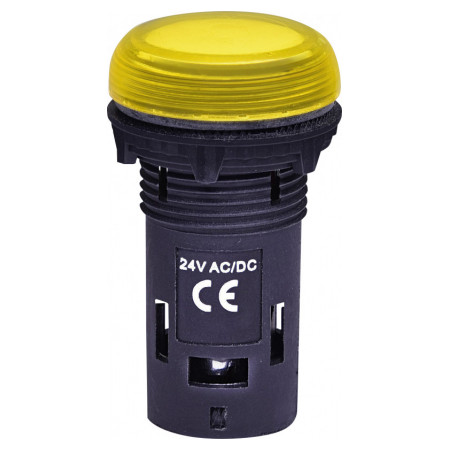 Лампа светосигнальная LED матовая 24V AC/DC желтая ECLI-024C-Y, ETI (4771212) фото
